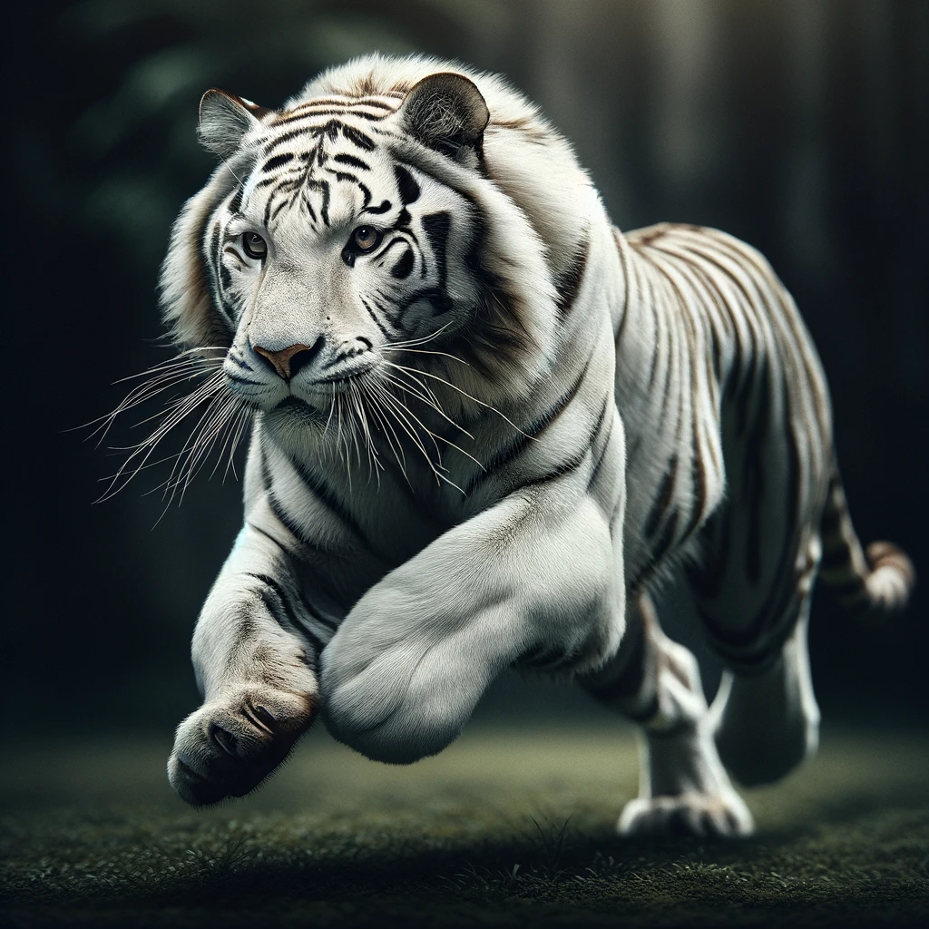 How fast can a white tiger run?