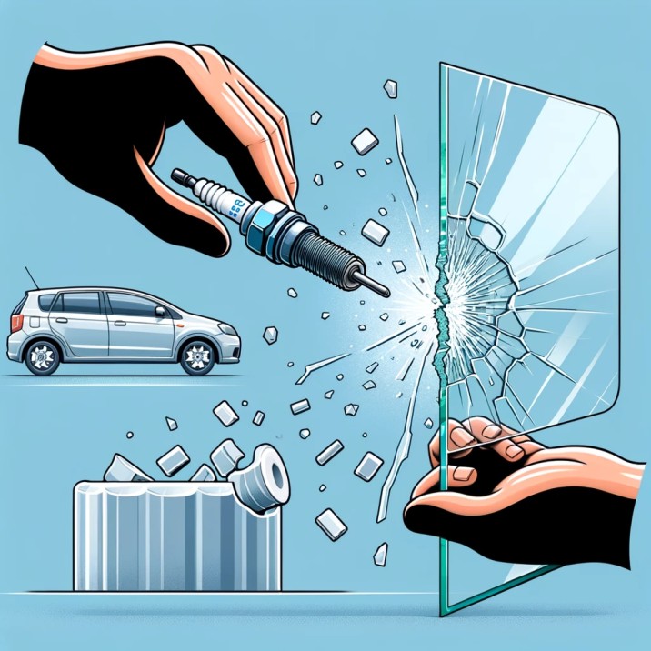 Why do spark plugs break glass?