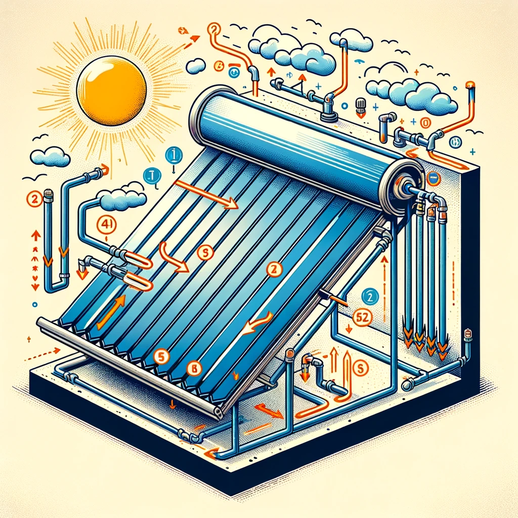 What is the fluid in solar collector short answer?